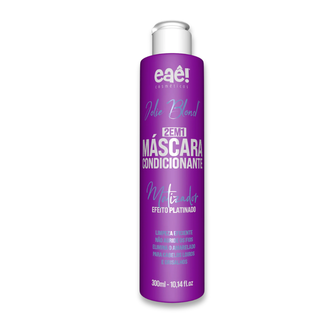 Máscara Platinada Efeito 3D Brilhoso 300ml Eaê Cosméticos