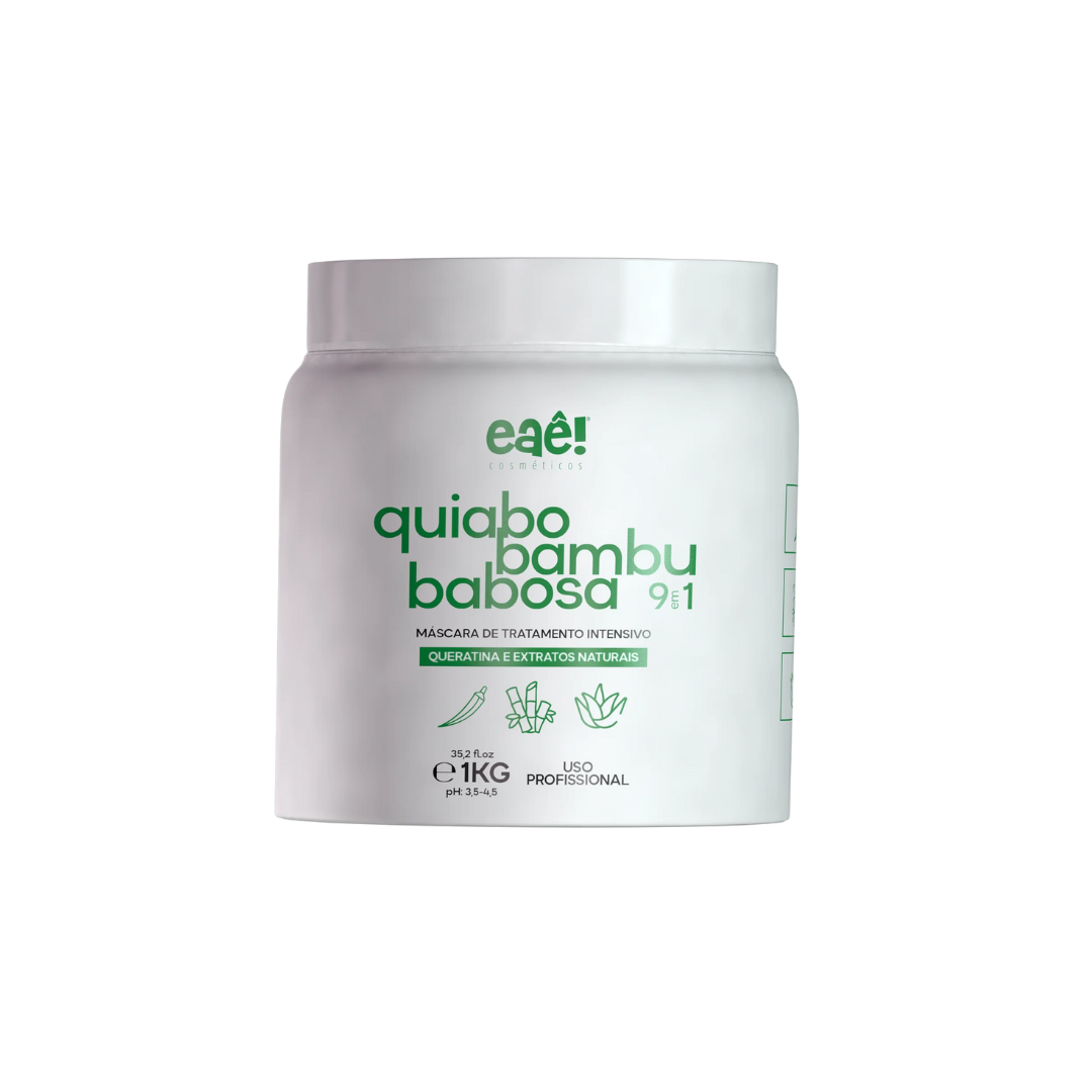 Máscara Quiabo, Bambu e Babosa 9 em 1 – Eaê! Cosméticos