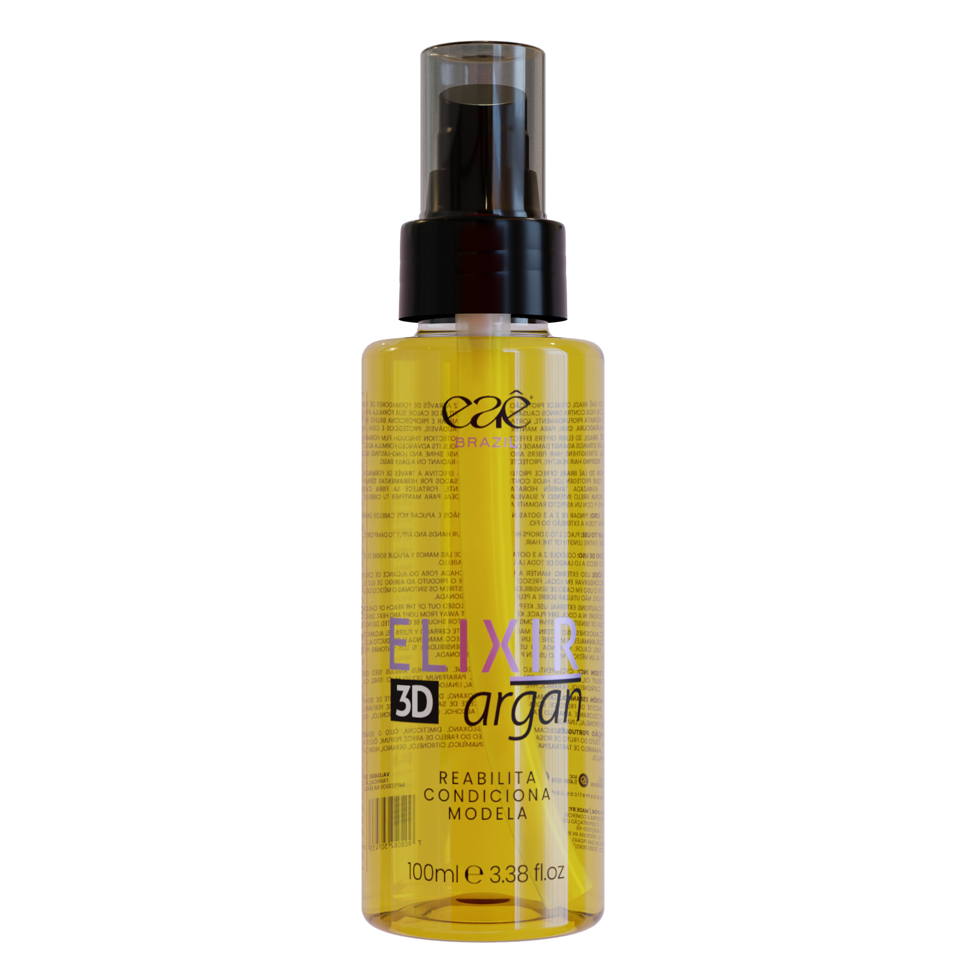 Elixir 3D Argan 100ml - Reabilita, Condiciona e Modela - Eaê Brazil