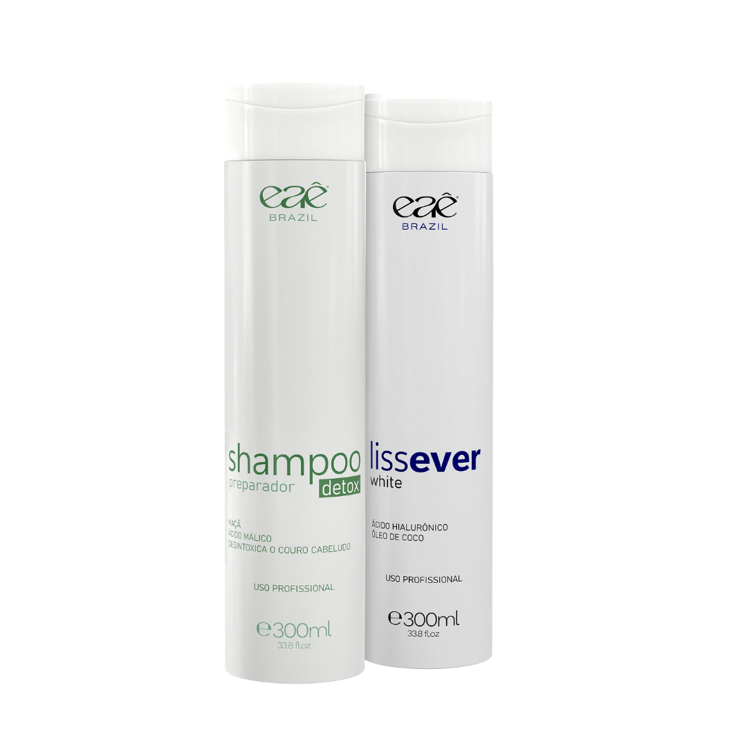 Kit Lissever White Escova Progressiva Sem Formol 2x300ml - Eaê Brazil