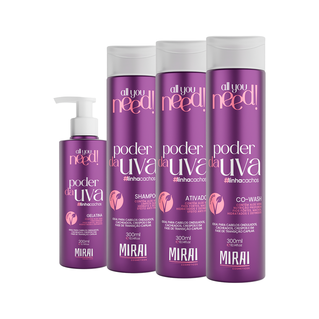 All You Need!  Poder da Uva Kit Cachos - Mirai Cosméticos