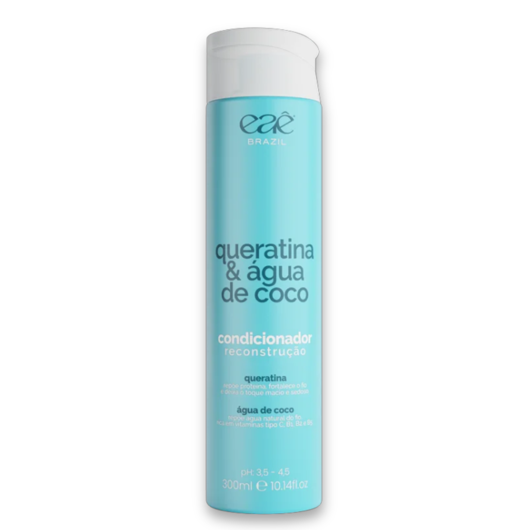 Condicionador Queratina & Água de Coco 300ml - Eaê Brazil
