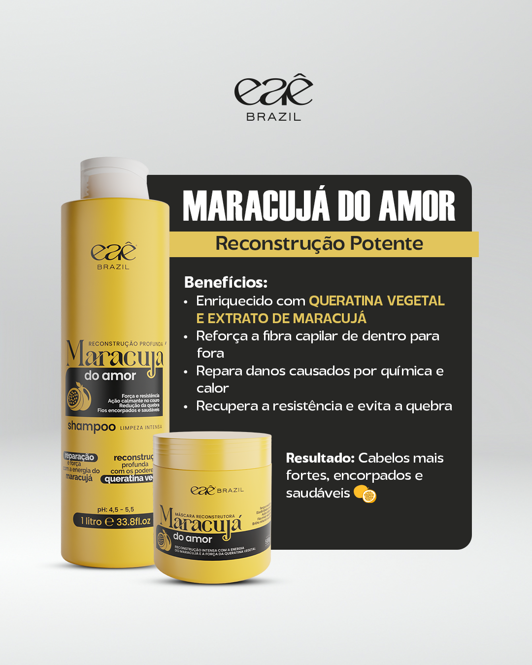 Kit Maracujá do Amor (2 passos) Reconstrução - Eaê Brazil