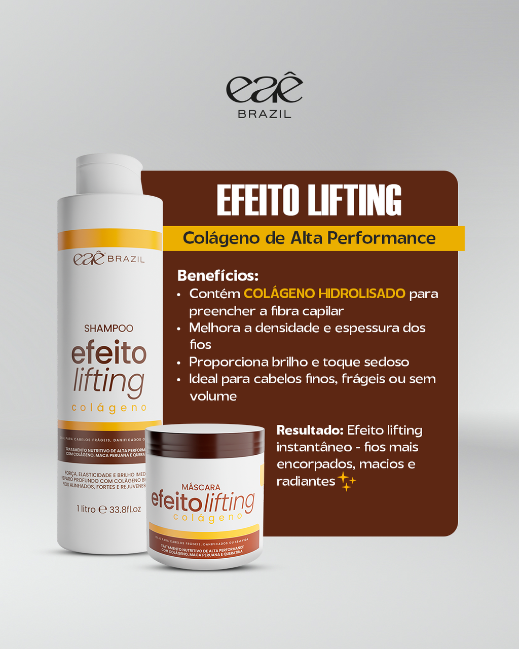 Kit Efeito Lifting c/ Colágeno (2 passos) - Eaê Brazil