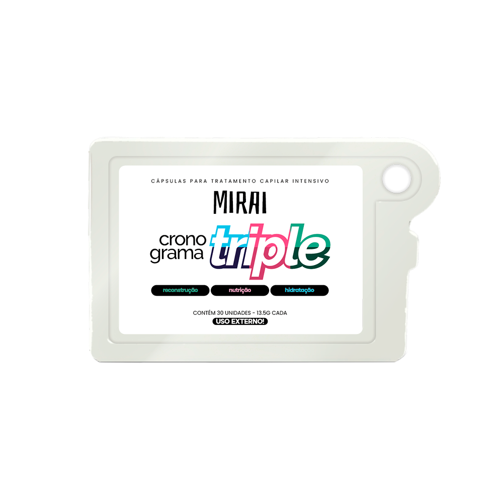 Cronograma Triple Mirai – Cápsulas para Tratamento Capilar Intensivo