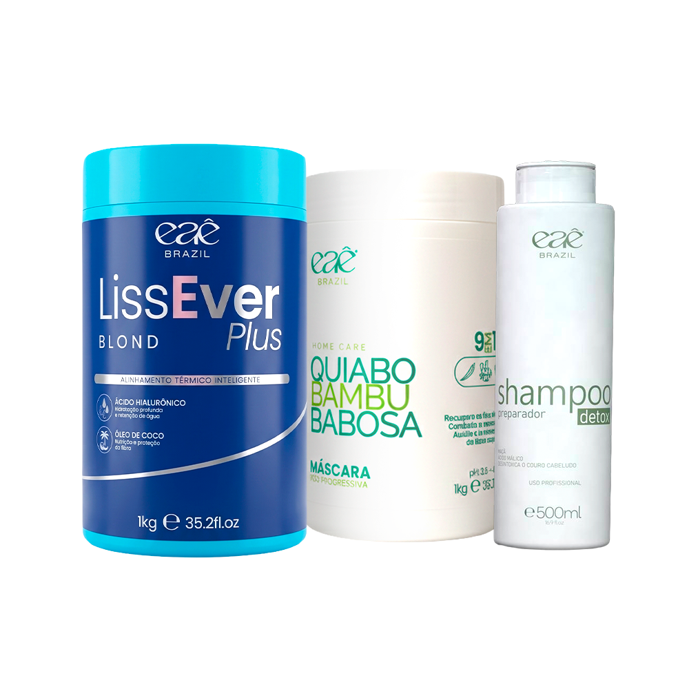 Combo LissEver Plus Blond 1kg - Pré e Pós Química
