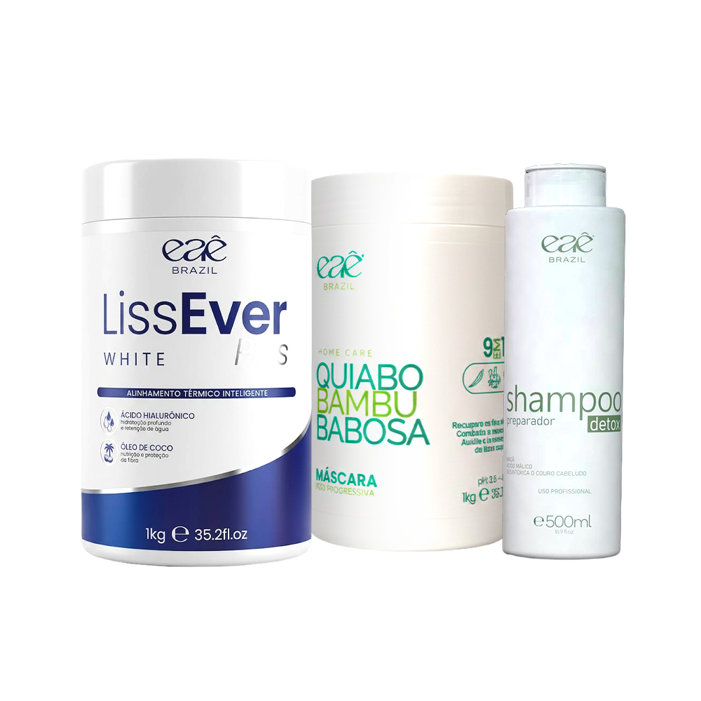 Combo LissEver Plus White 1kg - Pré e Pós Química