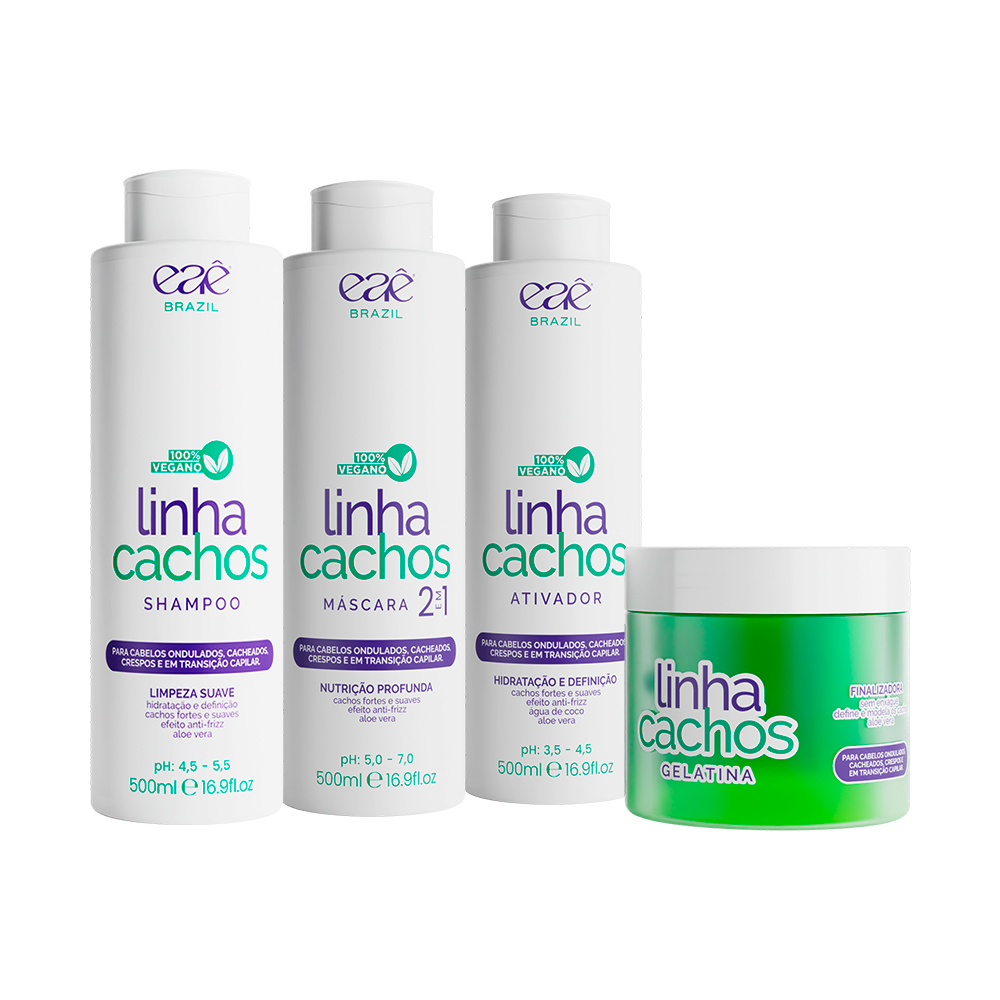 Kit Cachos (4 passos) 500ml - Eaê Brazil