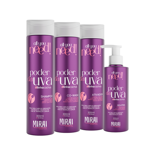 All You Need!  Poder da Uva Kit Cachos - Mirai Cosméticos