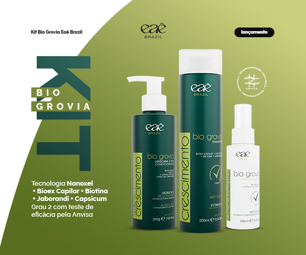 Kit Bio Grovia Eaê Brazil – Grau 2 | Crescimento Capilar