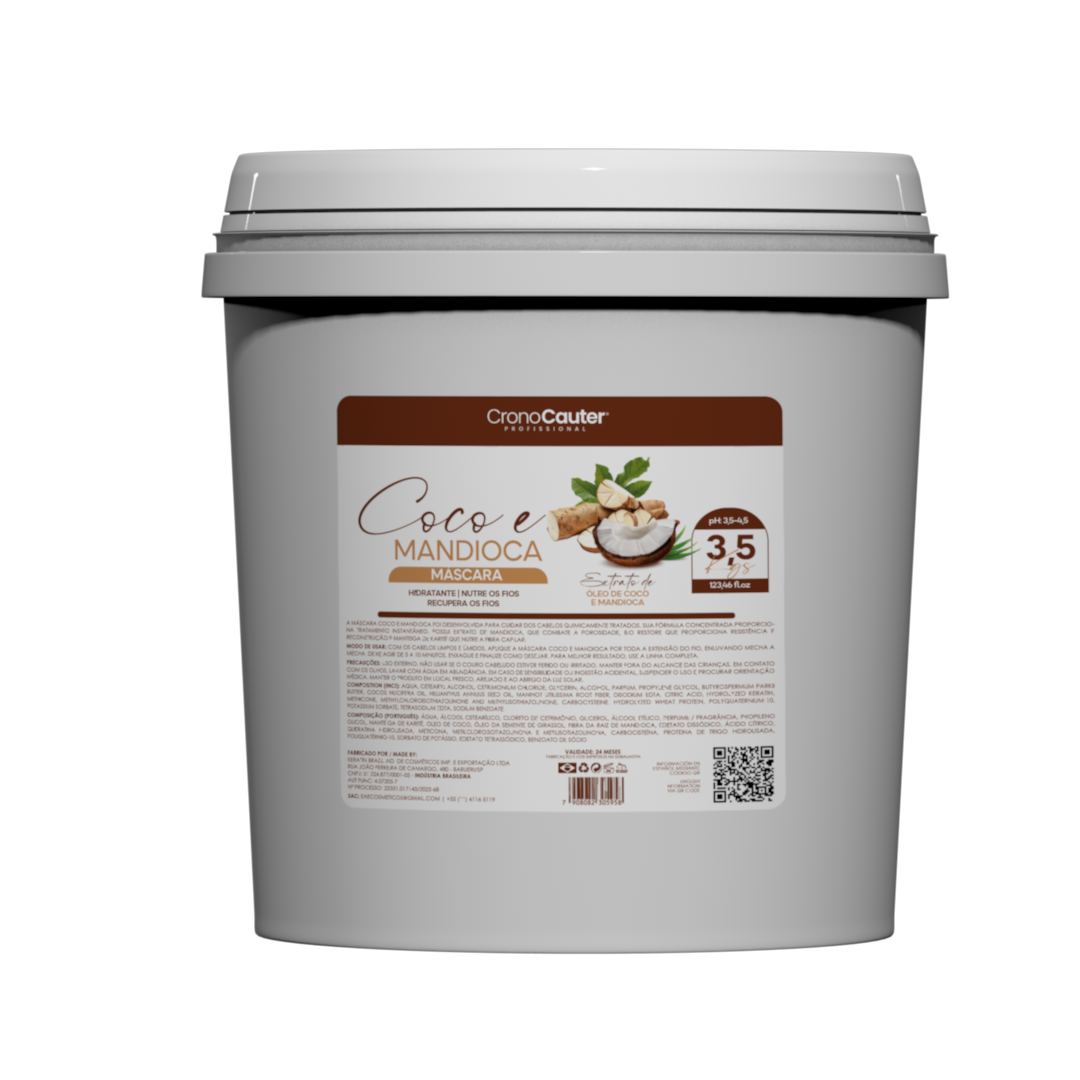Máscara Lavatório Coco e Mandioca 3,5kg - Eaê Cosméticos