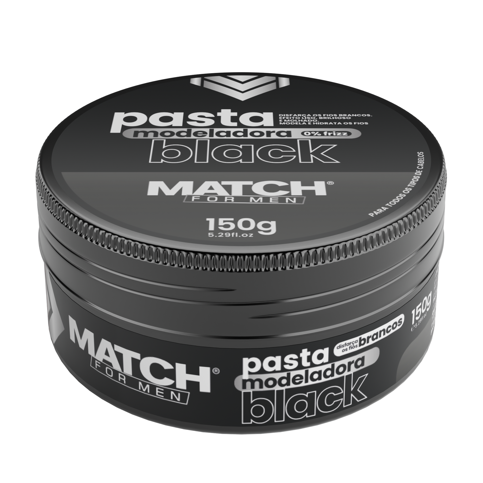 Pomada Black Capilar Modeladora Fixadora Match For Men 150g