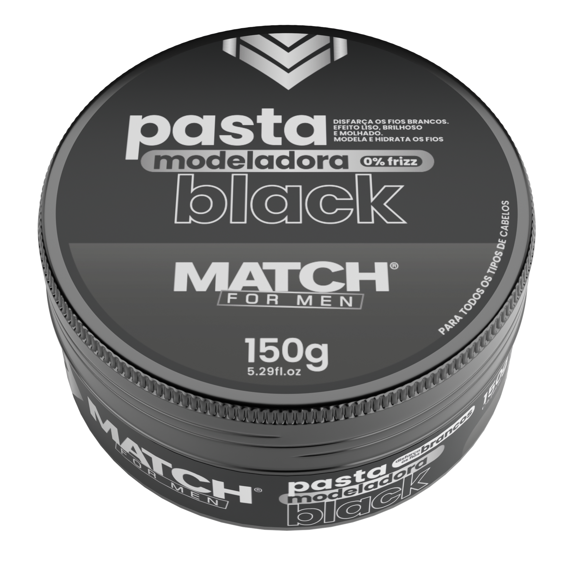 Pomada Black Capilar Modeladora Fixadora Match For Men 150g