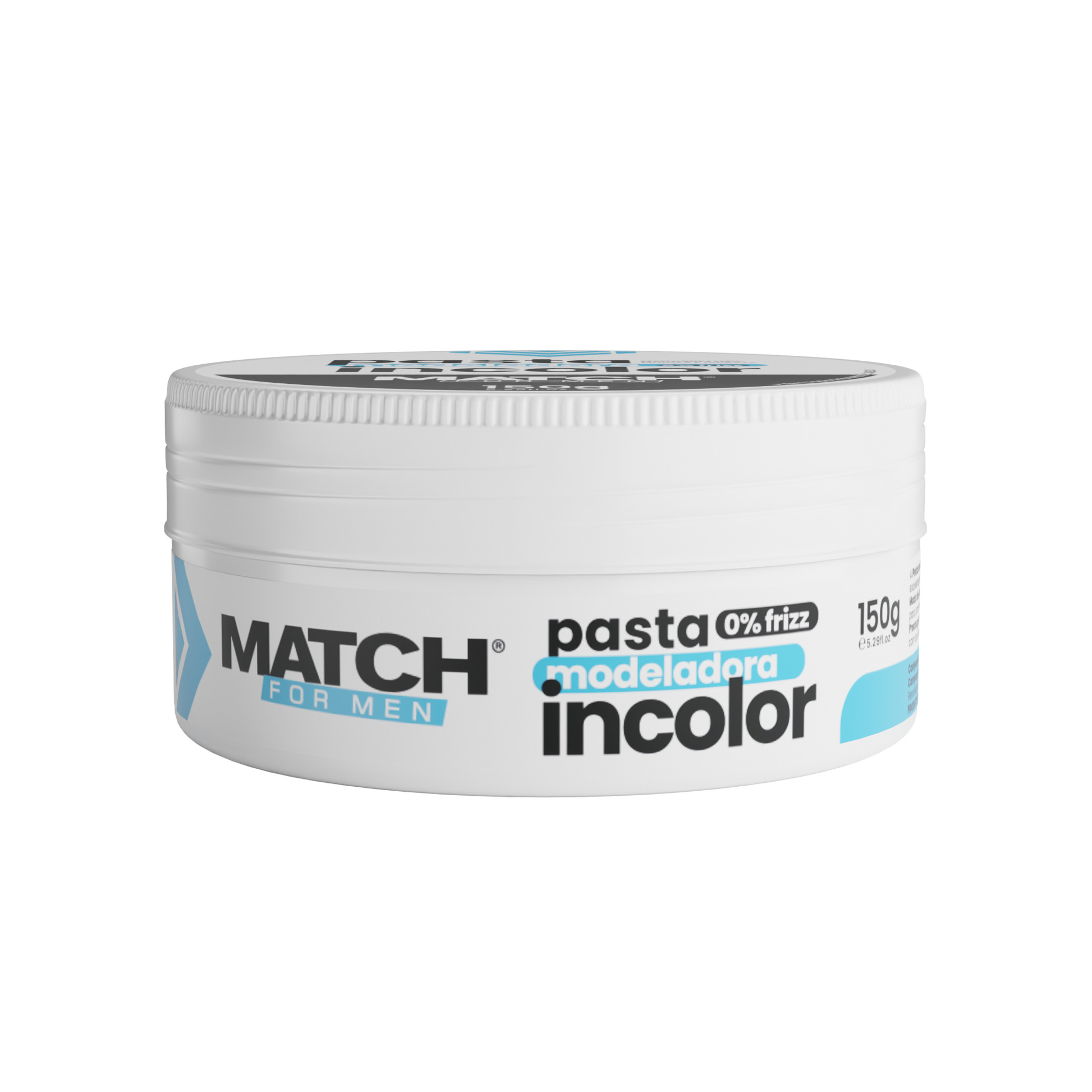 Pomada Cera Modeladora Incolor 150g - 0% frizz - Match for Men