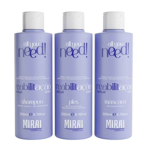 All You Need! Kit Reabilitação Capilar 200ml - Mirai Cosméticos