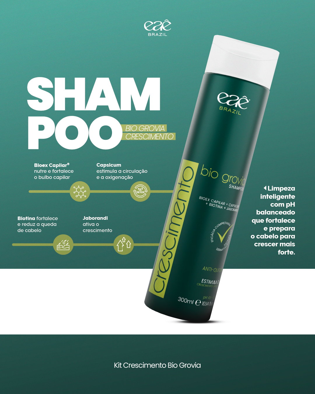 Kit Bio Grovia Eaê Brazil – Grau 2 | Crescimento Capilar