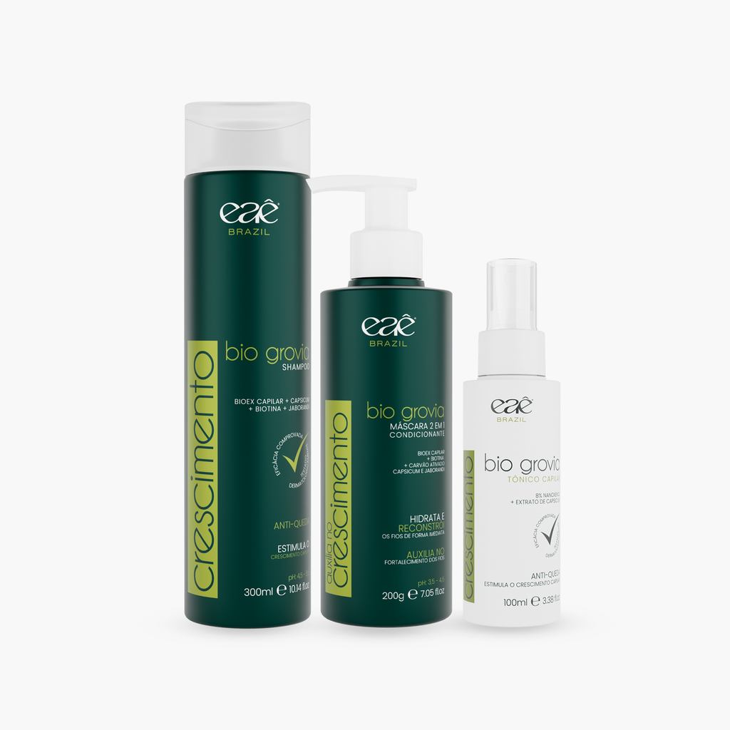 Kit Bio Grovia Eaê Brazil – Grau 2 | Crescimento Capilar