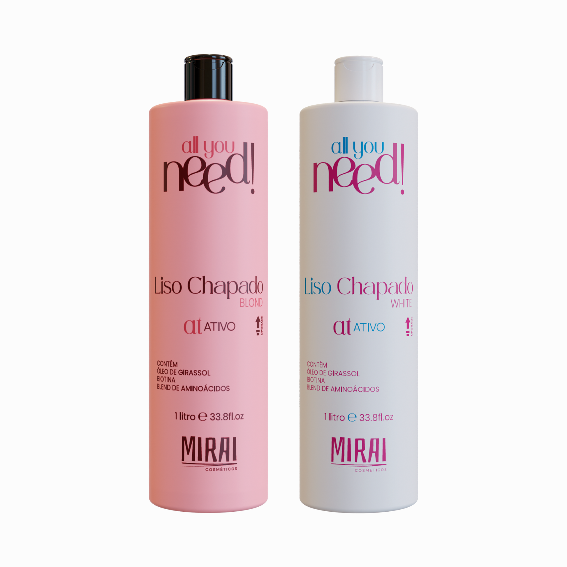 Kit Ativo Liso Chapado (White e Blond) - Mirai Cosméticos